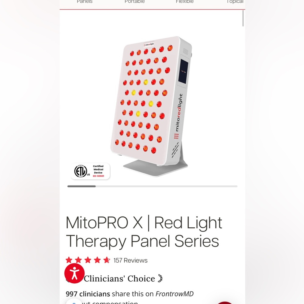 MitoPRO 300X red light panel - NEW